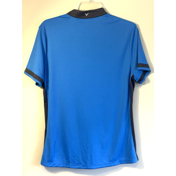 Callaway Women's Color Block Blue Sea Star Collar Golf Polo Opti-Dri Size L NWT - Picture 5 of 12